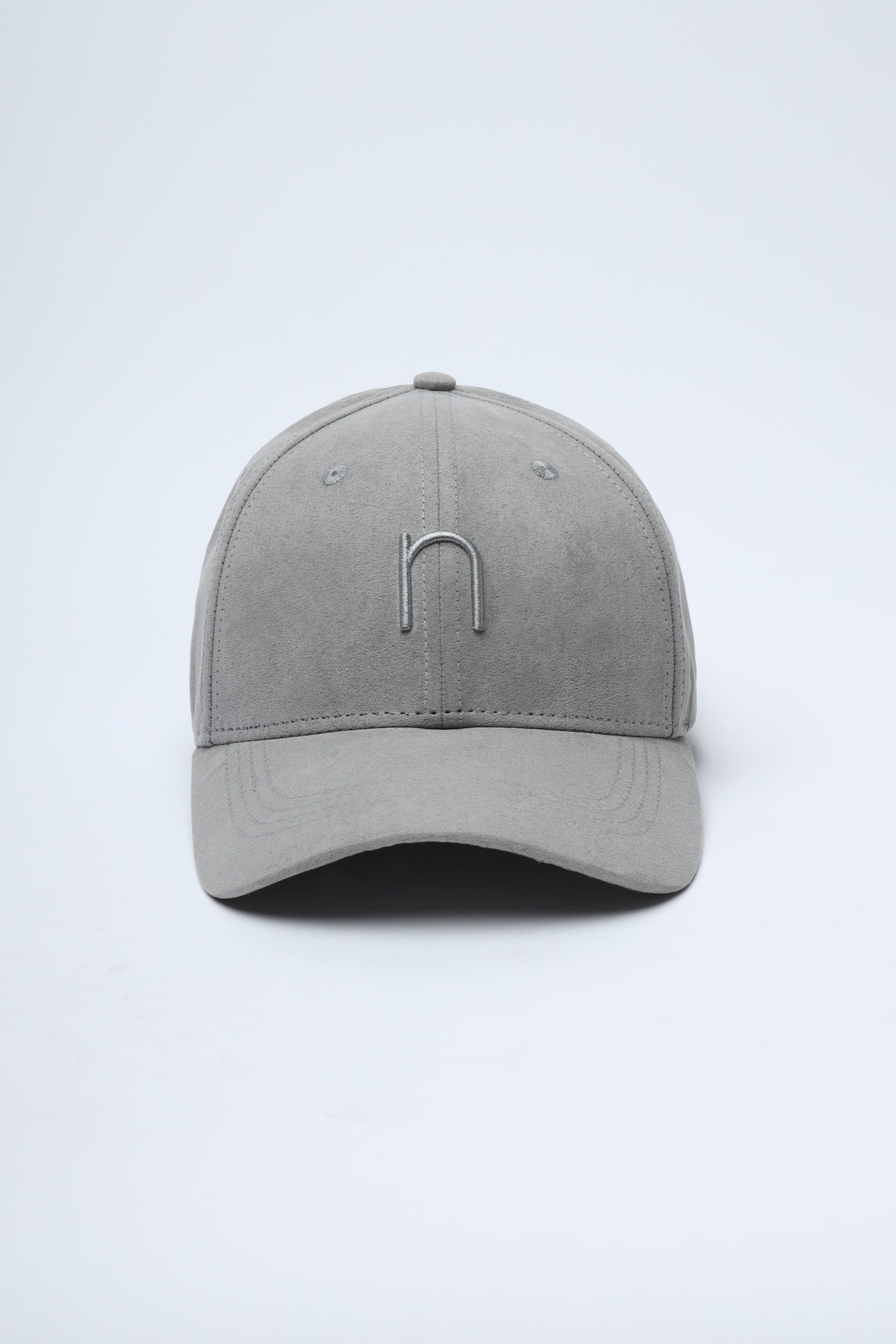 Premium grey suede cap with embroidered Noggah logo – Jet Set edition
