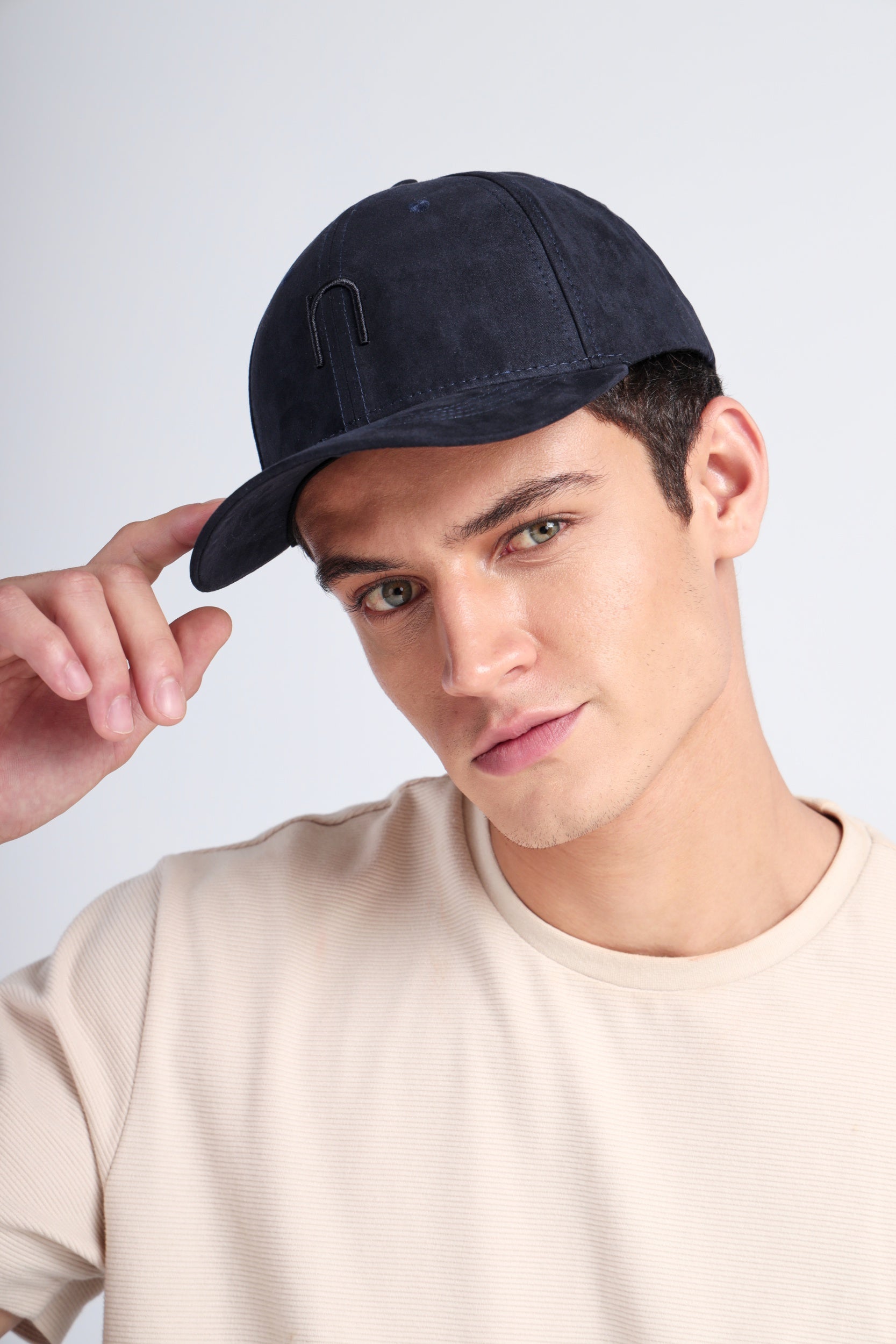 Coastal-inspired suede cap by Noggah – NDC005 in ocean blue tone