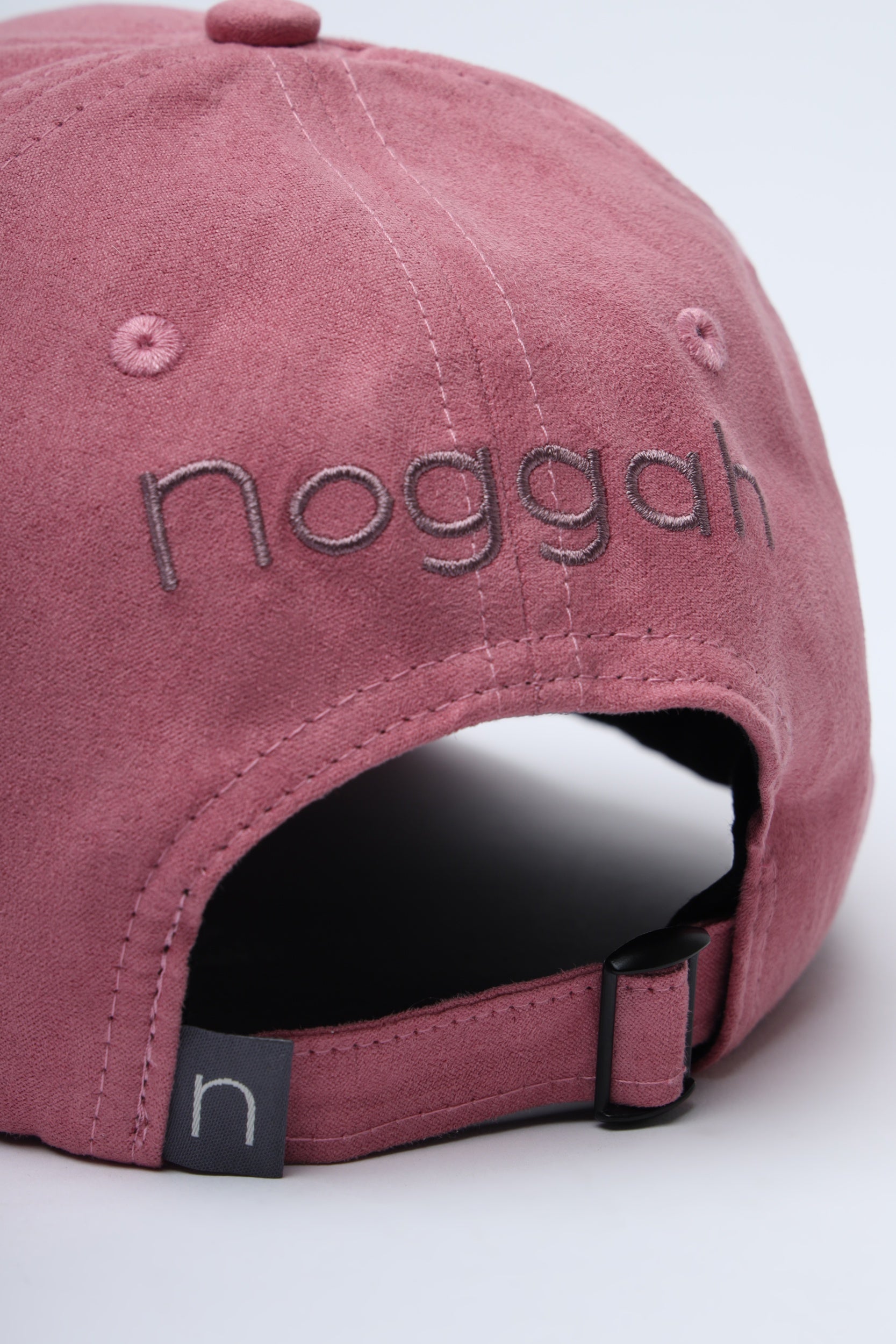 Soft pink suede cap by Noggah – model NDC006, sunset-inspired streetwear