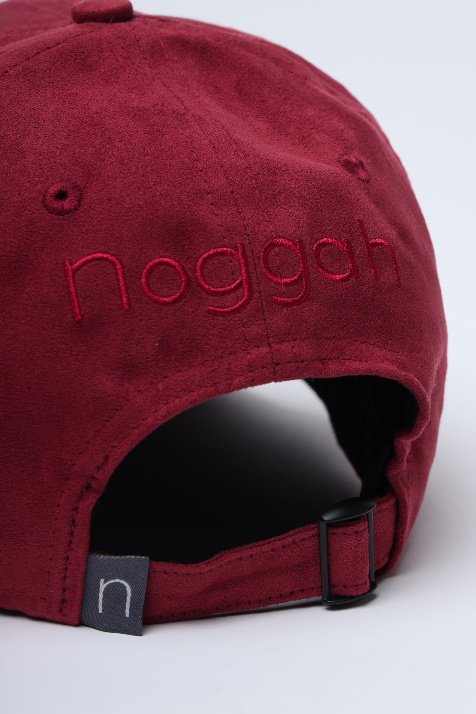 Sunset Rush edition cap in rich red suede with curved brim and tonal branding