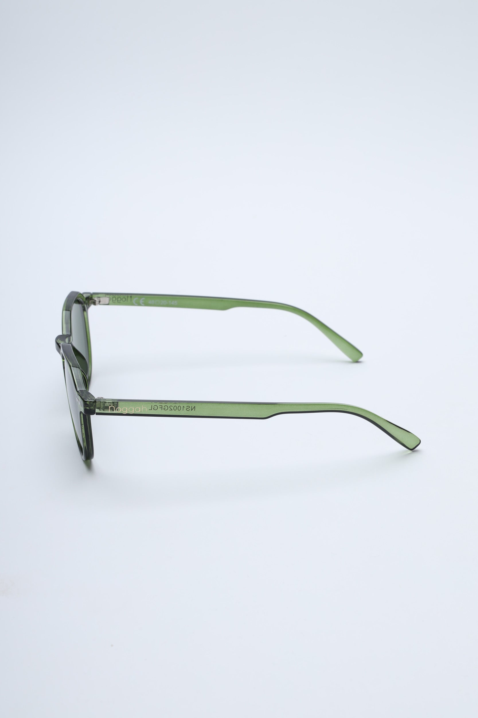 NS1002YFTGL PC Orange Frame with Green Glass Lens Sunglasses