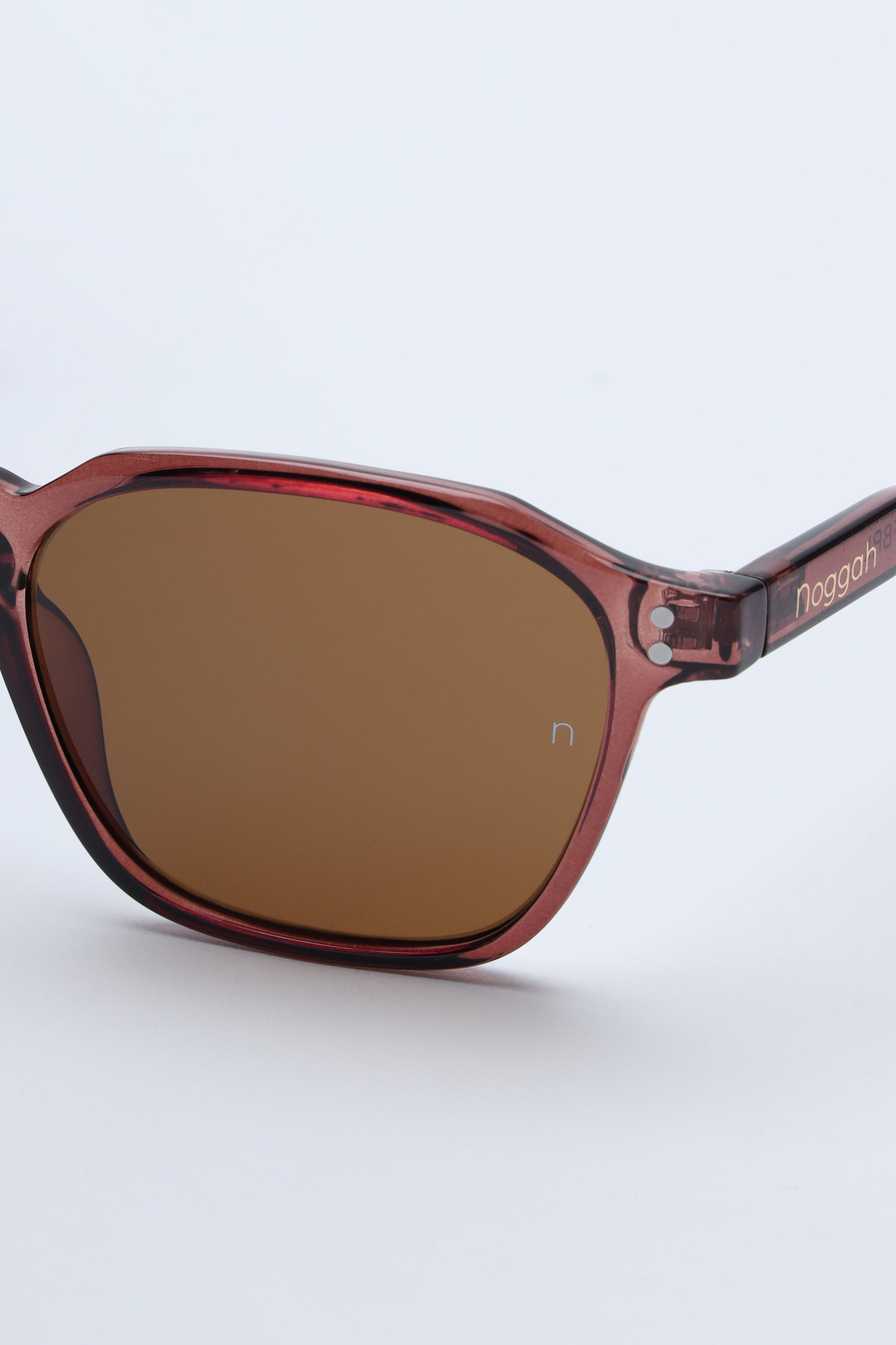 NS1006BRFBRL PC Brown Frame with Brown Glass Lens Sunglasses