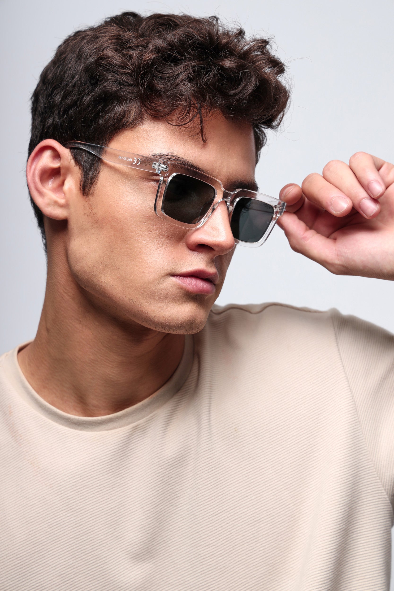 Translucent cheap frame sunglasses