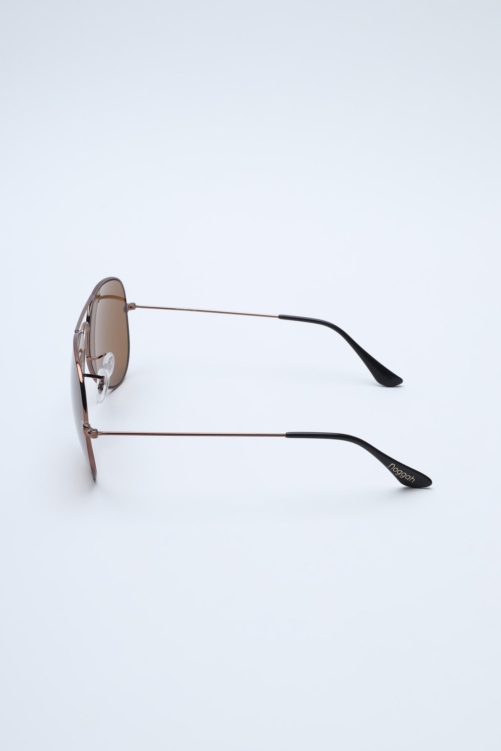 NS2003BRFBRL Aviator Stainless Steel Brown Frame with Brown Glass Lens