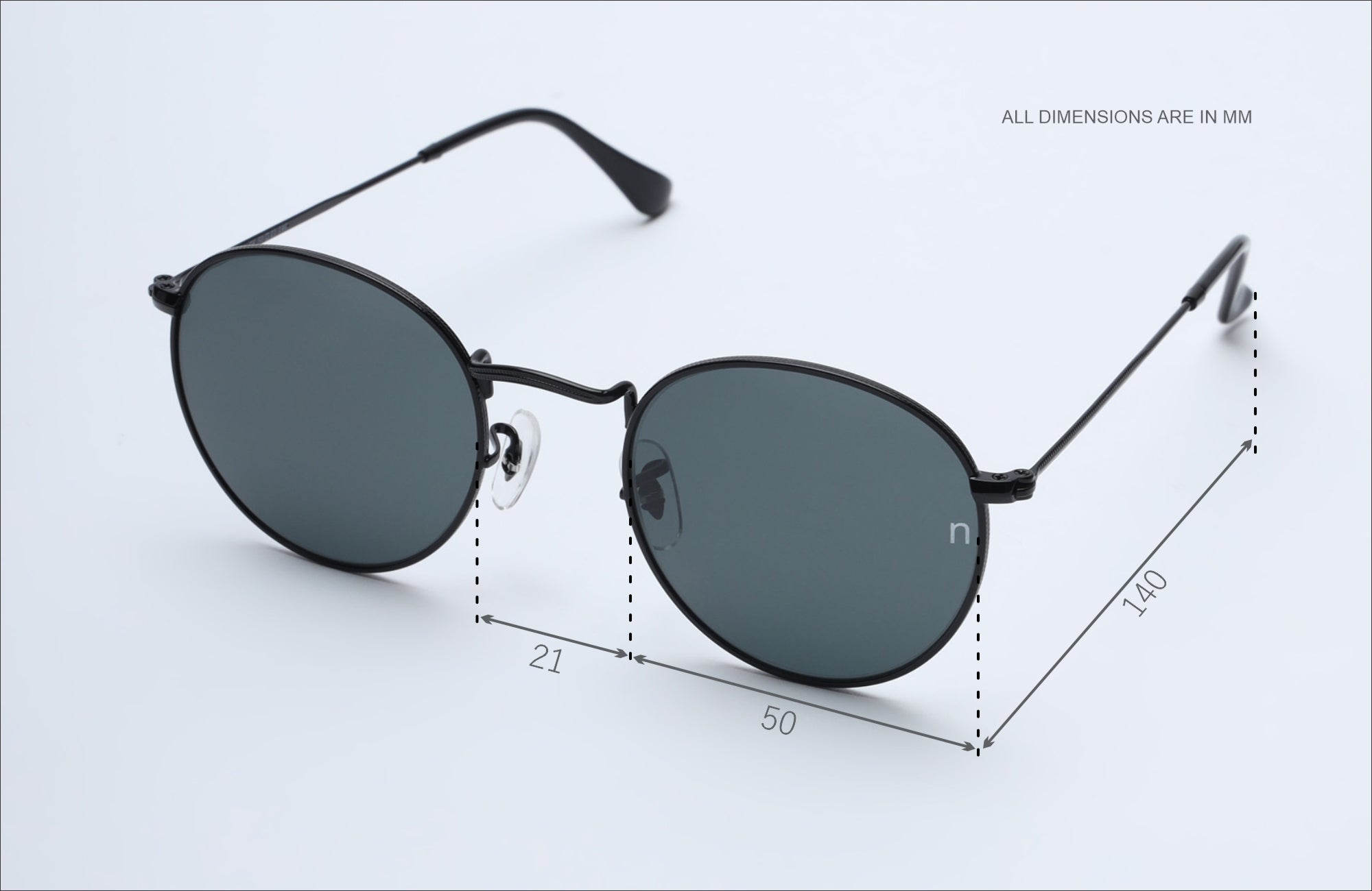 Buy Black Scuba Round Sunglass Online - Hidesign