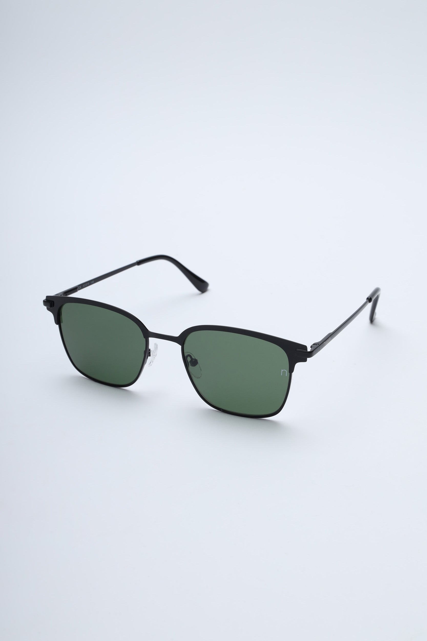 NS2008BFGL Stainless Steel Black Frame with Black Glass Lens Sunglasses